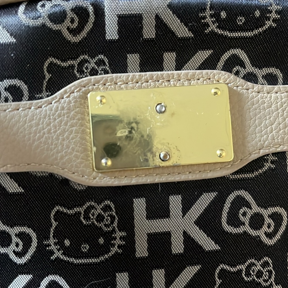 Hello kitty  Large Brown Bag Tote Patent Leather - Picture 7 of 11